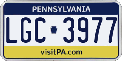 PA license plate LGC3977