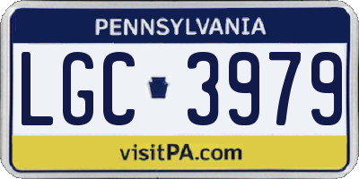 PA license plate LGC3979