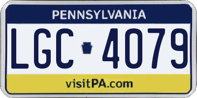 PA license plate LGC4079
