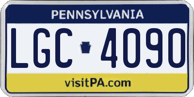 PA license plate LGC4090