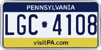 PA license plate LGC4108