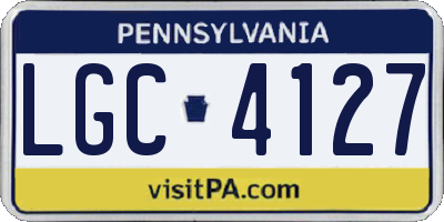 PA license plate LGC4127