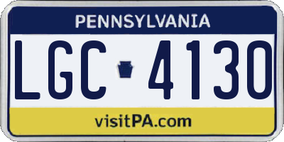 PA license plate LGC4130