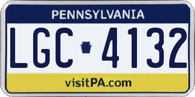 PA license plate LGC4132