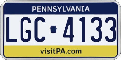 PA license plate LGC4133