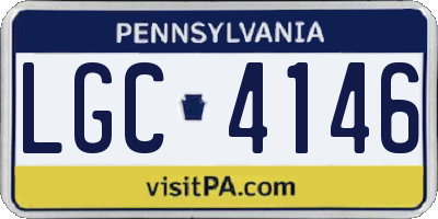 PA license plate LGC4146