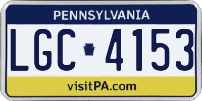 PA license plate LGC4153