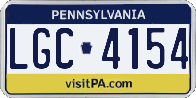 PA license plate LGC4154