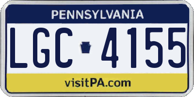 PA license plate LGC4155