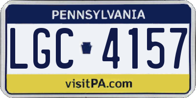 PA license plate LGC4157