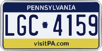PA license plate LGC4159
