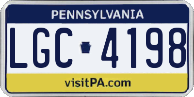 PA license plate LGC4198