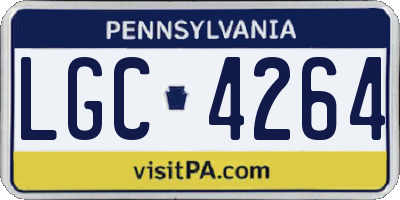 PA license plate LGC4264