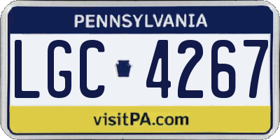 PA license plate LGC4267