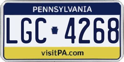 PA license plate LGC4268