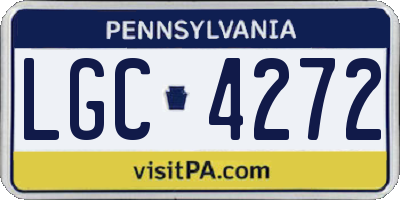 PA license plate LGC4272