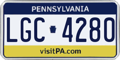 PA license plate LGC4280