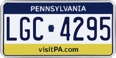 PA license plate LGC4295