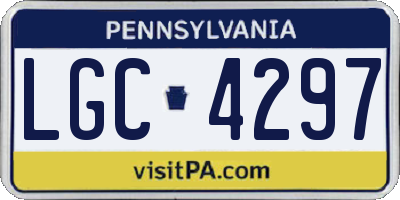 PA license plate LGC4297
