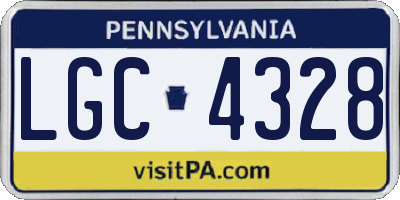 PA license plate LGC4328
