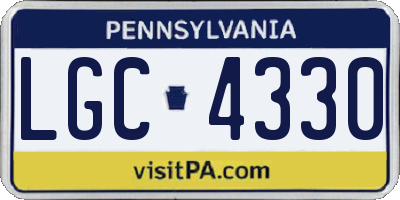 PA license plate LGC4330