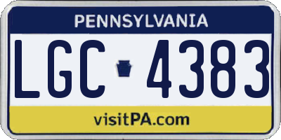 PA license plate LGC4383