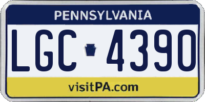 PA license plate LGC4390