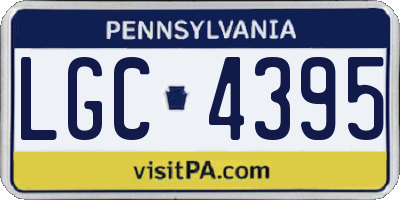 PA license plate LGC4395