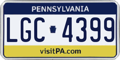 PA license plate LGC4399