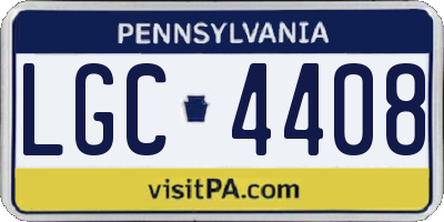 PA license plate LGC4408