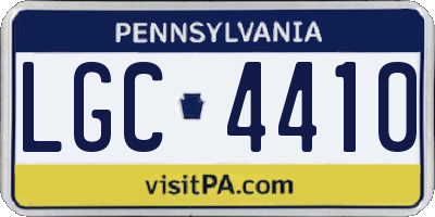 PA license plate LGC4410