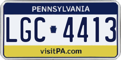 PA license plate LGC4413