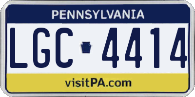 PA license plate LGC4414