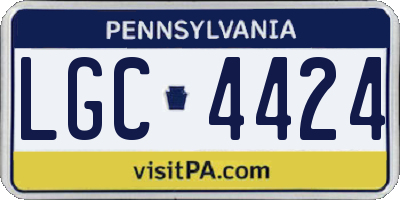 PA license plate LGC4424