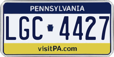PA license plate LGC4427
