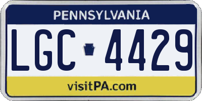 PA license plate LGC4429