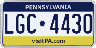 PA license plate LGC4430