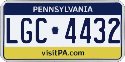 PA license plate LGC4432