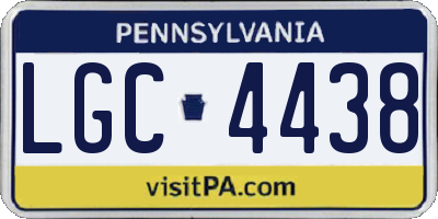 PA license plate LGC4438