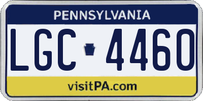 PA license plate LGC4460