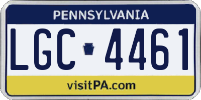 PA license plate LGC4461