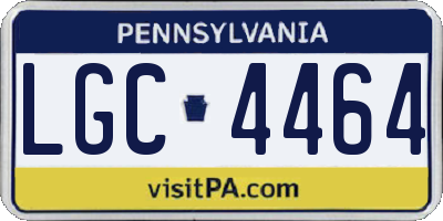 PA license plate LGC4464
