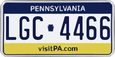PA license plate LGC4466