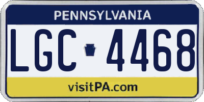 PA license plate LGC4468