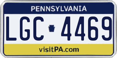 PA license plate LGC4469
