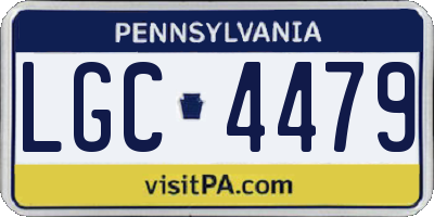PA license plate LGC4479