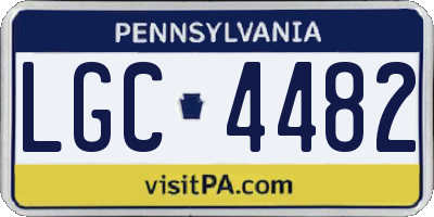 PA license plate LGC4482