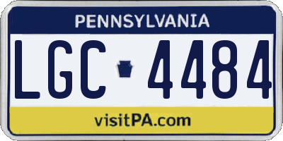 PA license plate LGC4484