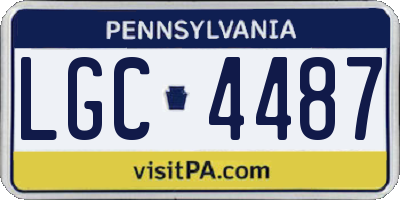 PA license plate LGC4487