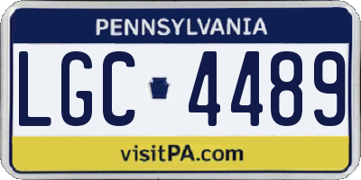 PA license plate LGC4489